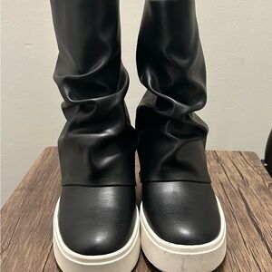 Guess Black Sneakers with White Soles